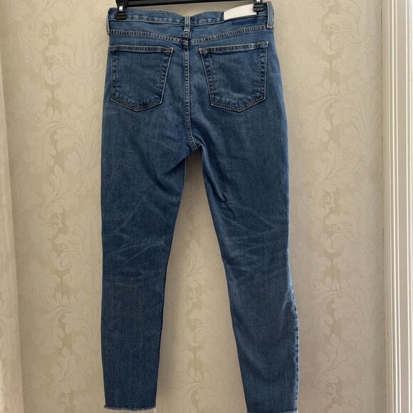 RE/DONE Originals Jeans Women’s Size 30x27 High Rise Button Fly Ankle Straight - Picture 6 of 11